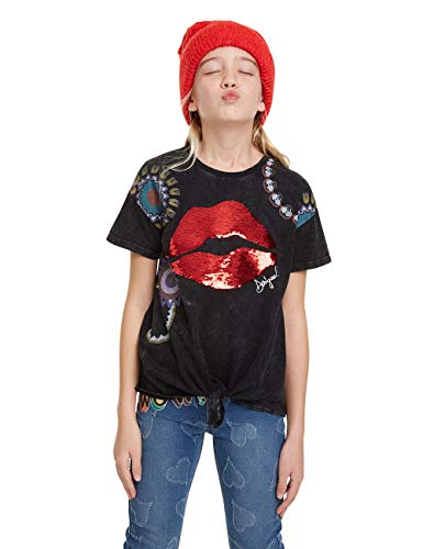 Desigual T-Shirt Frankfort Camiseta, Gris (Gris Oscuro 2006), 6 años para Niñas