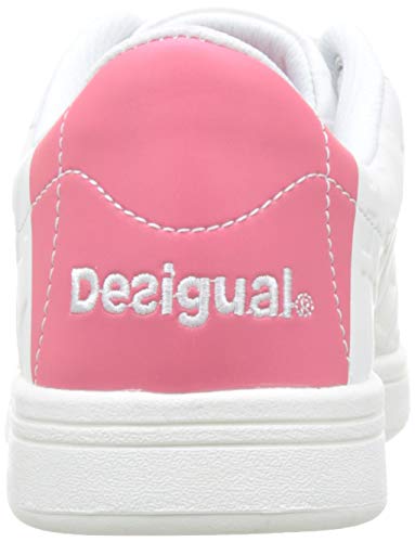 Desigual Tenis Patch, Zapatillas para Mujer, Blanco (White 1000), 38 EU