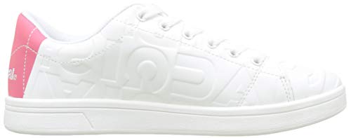 Desigual Tenis Patch, Zapatillas para Mujer, Blanco (White 1000), 38 EU