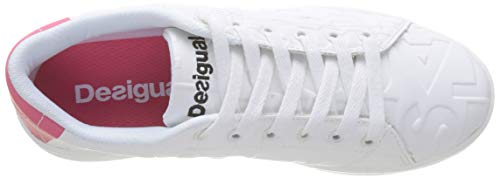 Desigual Tenis Patch, Zapatillas para Mujer, Blanco (White 1000), 38 EU