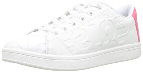Desigual Tenis Patch, Zapatillas para Mujer, Blanco (White 1000), 38 EU