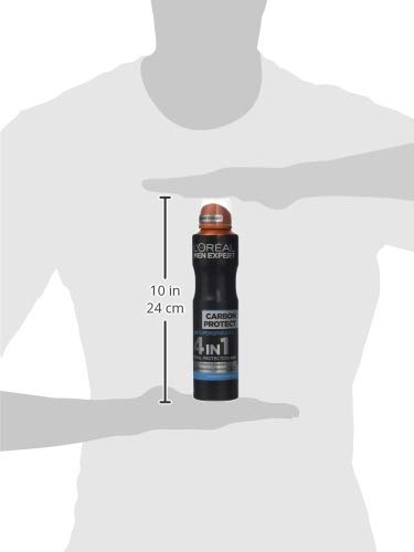 Desodorante antitranspirante L'Oréal Men Expert Carbon Protect 48 horas para hombre, 250 ml, 6 unidades