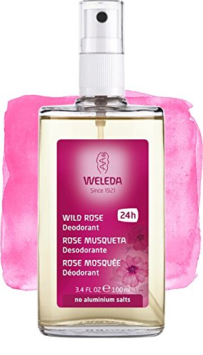 Desodorante Spray de Rosa, NUEVA FÓRMULA: Eficacia 24 h, 100% natural, sin sales de aluminio - Weleda (100 ml) - Se envía con: muestra gratis y tarjeta-marca-páginas superbonita!