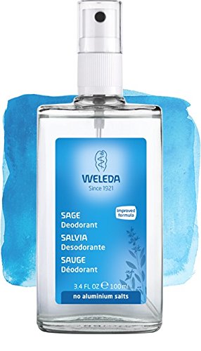Desodorante Spray de Salvia, NUEVA FÓRMULA 100% natural,sin sales de aluminio - Weleda (100 ml) - Se envía con: muestra gratis y una tarjeta superbonita que puedes usar como marca-páginas!