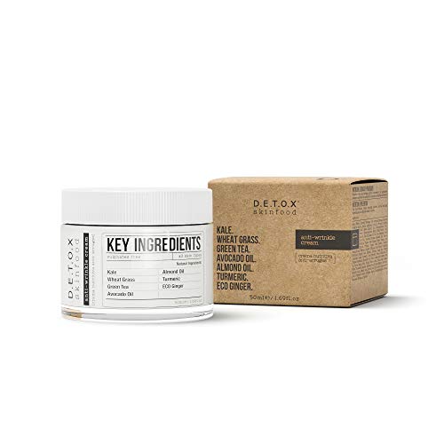 DETOX SKINFOOD - Crema antiarrugas - Hidrata la piel y previene las arrugas - Cosmética vegana 50ml
