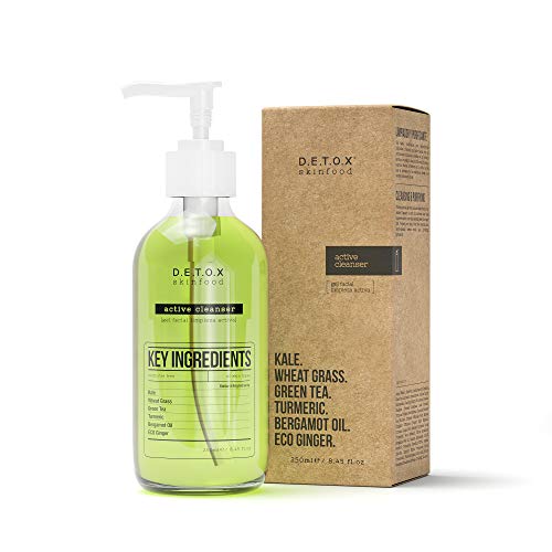 DETOX SKINFOOD - Limpiador activo - Gel de lavado facial suave con ingredientes de superalimentos - Vegan Beauty Cosmetics 250ml