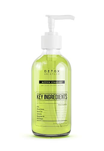 DETOX SKINFOOD - Limpiador activo - Gel de lavado facial suave con ingredientes de superalimentos - Vegan Beauty Cosmetics 250ml