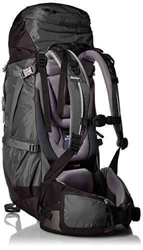 Deuter Aircontact 45 + 10 Mochila, Unisex Adulto, Verde (Granite/Black), 24x36x45 cm (W x H x L)
