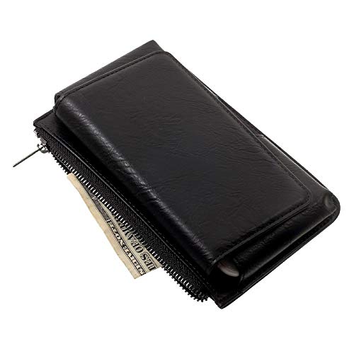 DFV mobile - Funda Estuche para Cinturon Horizontal Incluye Bolsillo Interior con Cremallera para Sony Xperia M4 Aqua (Sony Tulip SS) - Negra