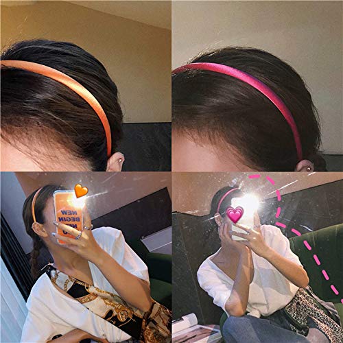 Diadema Mujer Diadema Niñas Diademas de Pelo 20 Piezas Banda Pelo de Satén Accesorios de Peinado de Niñas Hair Scrunchies Diademas Accesorios para el cabello