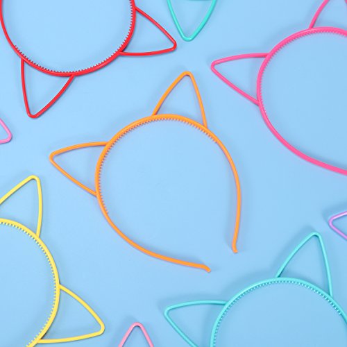 diademas con orejas de gato de plástico, disfraces o fiestas, mujeres y niñas (10pcs)