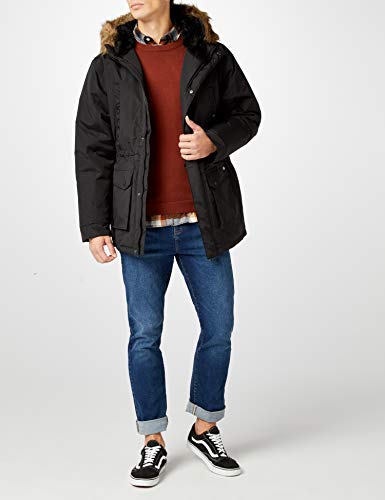 Dickies Curtis, Parka para Hombre, Negro, Large