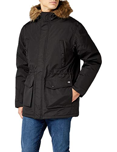 Dickies Curtis, Parka para Hombre, Negro, Large