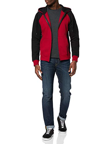 Dickies Mens Two Tone Polycotton Full Zip Adjustable Hooded Sweatshirt