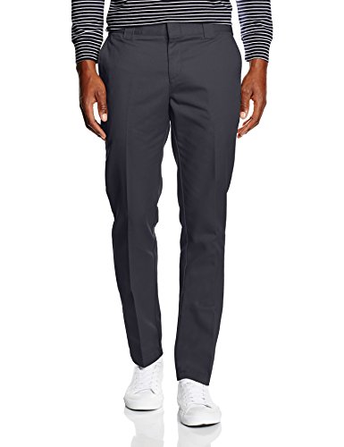 Dickies Slim Fit Work Pant Pantalones, Gris (Charcoal Grey Ch), (Tamaño del Fabricante:32/32) para Hombre