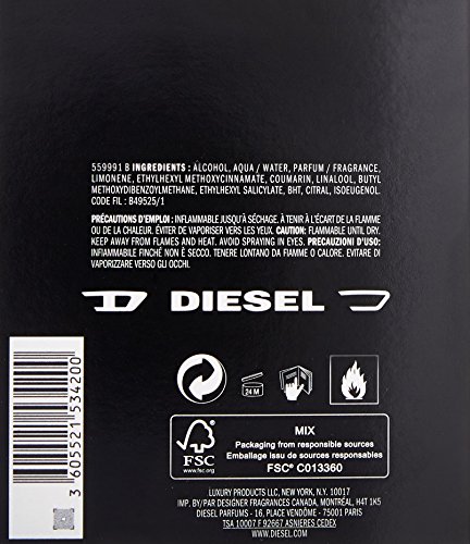 Diesel Only The Brave Tattoo - Agua de tocador vaporizador, 125 ml