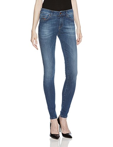 Diesel Slandy 0826F Jeans Mujer Slim Straight (25W / 32L, Azul)