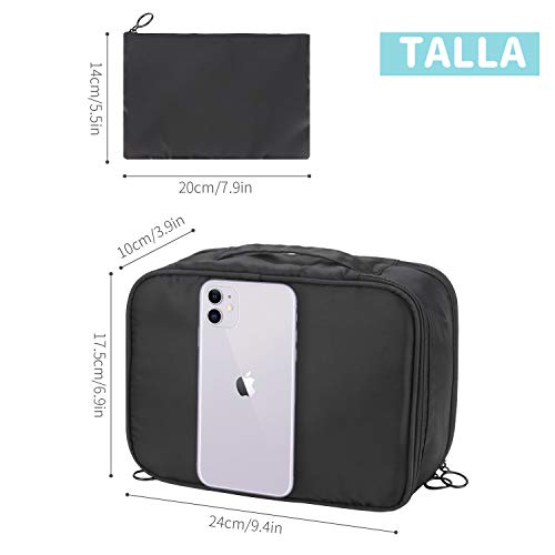 DIMJ Neceser Maquillaje Portátil, Bolsa de Maquillaje y Joyas Impermeable, Organizador de Joyas y Maquillaje de Viaje con Bolsa Desmontable para Cosmético, Pendientes, Collares, Pulseras, Anillos