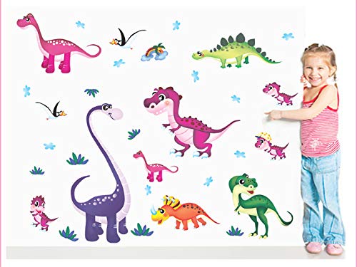 Dinosaurio infantil sala de jardín de infantes fondo decorativo impermeable pegatinas de pared100 * 130 cm