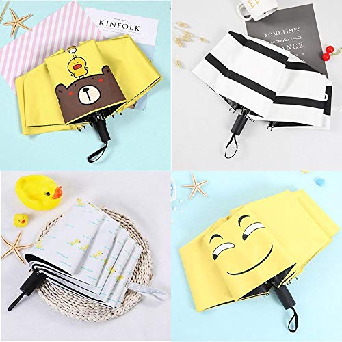 Diosa Vinilo Protector Solar Paraguas Estudiante Dibujos Animados Lindo Fibra De Vidrio Paraguas Plegable Paraguas De Viaje Actividades Al Aire De Viaje Portátil Automático Antiviento@Shiba Inu Blan