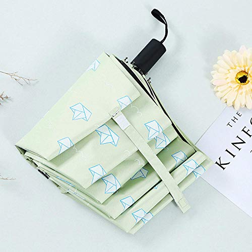 Diosa Vinilo Protector Solar Paraguas Estudiante Dibujos Animados Lindo Fibra De Vidrio Paraguas Plegable Paraguas De Viaje Actividades Al Aire De Viaje Portátil Automático Antiviento@Shiba Inu Blan