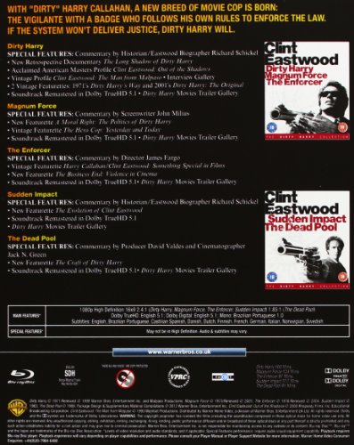 Dirty Harry Collection (5 Blu-Ray) [Edizione: Regno Unito] [Reino Unido] [Blu-ray]