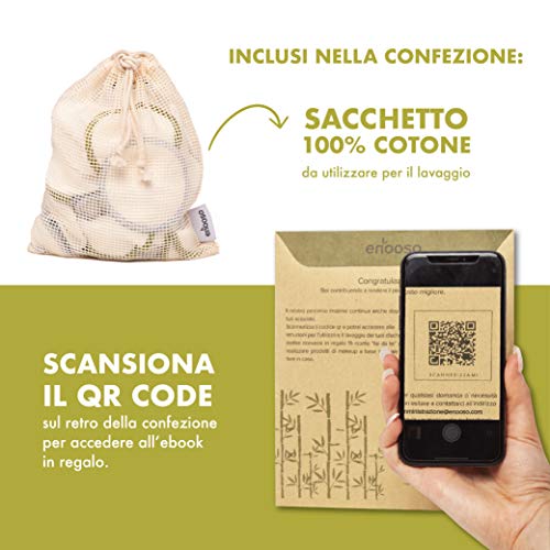 Discos desmaquillantes lavables de bambú, 18 discos desmaquillantes reutilizables, toallitas desmaquillantes faciales con bolsa