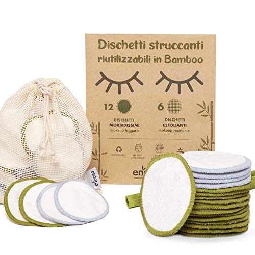 Discos desmaquillantes lavables de bambú, 18 discos desmaquillantes reutilizables, toallitas desmaquillantes faciales con bolsa