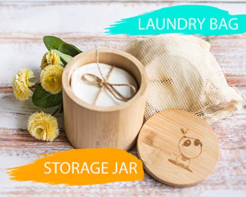 Discos Desmaquillantes Reutilizables - 18x, Algodones Desmaquillantes, Almohadillas Desmaquillantes Reutilizables, Perfecto Para Limpieza Facial, EcoPanda