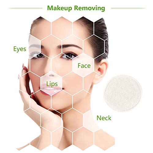 Discos Desmaquillantes Reutilizables de Bambú 20Pcs Zero Waste Reutilizable Discos Desmaquillantes Con Bolsa de Lavado