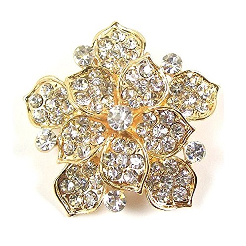 Diseño de flores de brillantes de boda broche suite modelo para disfraz joyas