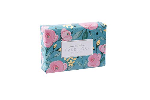 Diseño floral envuelto a mano 100% vegetal turquesa azul | 100 g de jabón de limón y mandarina fabricado en el Reino Unido | de CGB Giftware's Willow and Rose Floral | Día de la Madre | GB04835