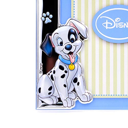 Disney Baby - 101 Dálmatas - Marco de fotos decorativo - Ideal para habitaciones infantiles - Plata/Plexiglás - Imagen de Lucky en 3D y en color