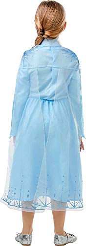 Disney, Elsa Travel Frozen2 Classic - Disfraz de Elsa Travel, Multicolor, M (5-6 años)