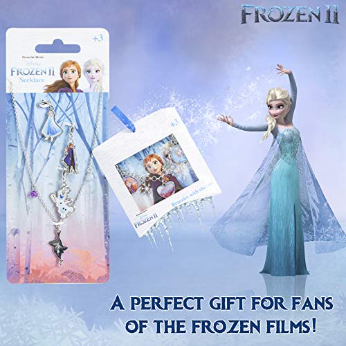 Disney Frozen 2 Set de Joyas para Niñas con Princesas Anna Elsa, Incluye 2 Juegos Collar y Pulsera con Colgantes, Juguetes Niña Regalos Frozen para Niñas Adolescente 3 + Años