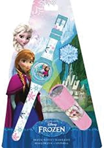 Disney Frozen Reloj y Linterna en Blíster (Kids WD16847)