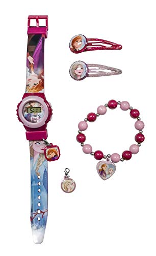 Disney Frozen Set Accesorios con Reloj en Bola 2 Cestas de Regalo Muebles Pegatinas Decoración del hogar Unisex Adulto, Multicolor (Multicolor), única