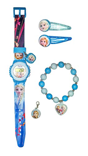 Disney Frozen Set Accesorios con Reloj en Bola 2 Cestas de Regalo Muebles Pegatinas Decoración del hogar Unisex Adulto, Multicolor (Multicolor), única