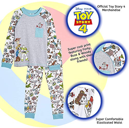 Disney Pijamas para Niños De Toy Story 4! | Ropa Suave Y Cómoda para Dormir De Niño Y Niña | Pijamas De Manga Larga Pixar | ¡ con Woody, Buzz Lightyear y Forky! (3/4 años)