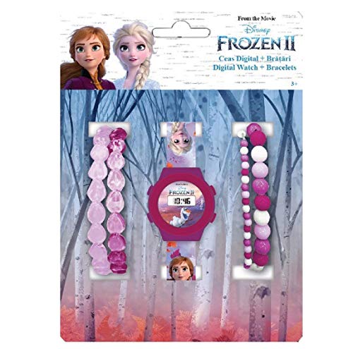 Disney Set Reloj Digital + Pulseras Frozen 2