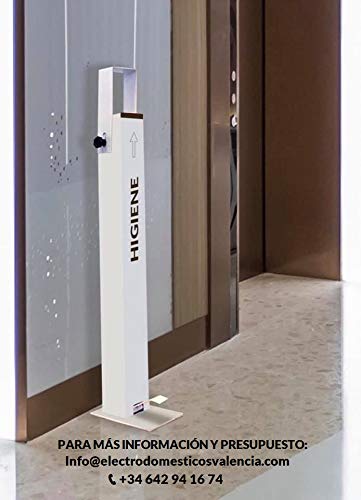 Dispensador de Gel Desinfectante de Manos Mecánico con Pedal | Pintado al Horno | Sin contacto | Fabricado en España