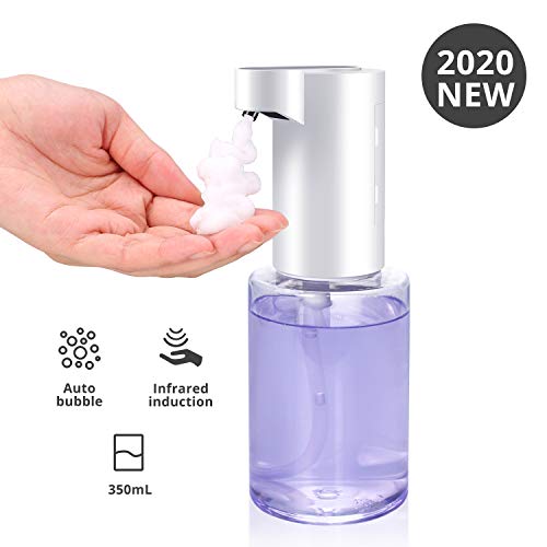 Dispensador de Jabón Automático 350ML Espuma sin Contacto con Sensor de Movimiento infrarrojo Aplicable para Cuarto de Baño, Cocina, Oficina, Hotel