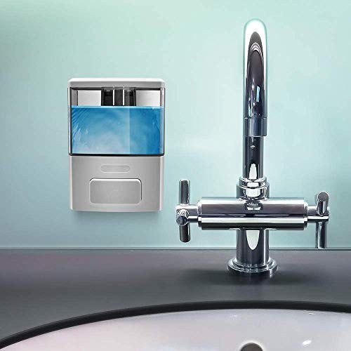 Dispensador de jabón Manual Plástico montado en la Pared 350ML, dispensador de jabón para Lavar a Mano Acondicionador de champú Dispensador de cámara de Gel de Ducha Bomba de jabón para baño o Cocina