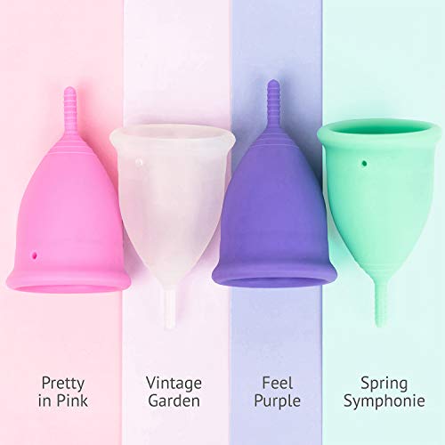 DIVINE CUP copa menstrual tamaño S, pequeña - Clínicamente probada, nota MUY BIEN - 100% Made in Germany - Lila, disponible en cuatro colores - Silicona médica suave y reutilizable