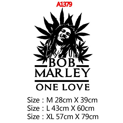 Diy Bob Marley vinilo autoadhesivo Wallpaper para niños decoración de la habitación impermeable arte de la pared Decal Wallpaper Murales rojo 28 * 39 cm