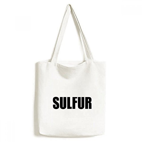 DIYthinker Nombre del Elemento de azufre Química del Medio Ambiente Bolsa de Mano Bolso de Las Compras Craft Lavable
