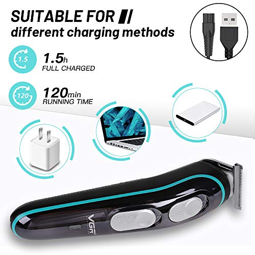DJROLL Cortapelos Hombre, Máquina Cortar Pelo Profesional, ortadora de Pelo Recargable, Cortapelos Profesional Hombre, Cortapelos Impermeable con Peine-guía, Recortadora Barba y Cortapelos