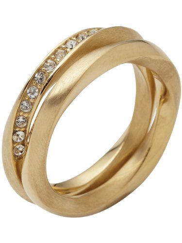 DKNY NJ1604040505 Ladies Gold Sculptured Metal Stainless Steel Ring M.5