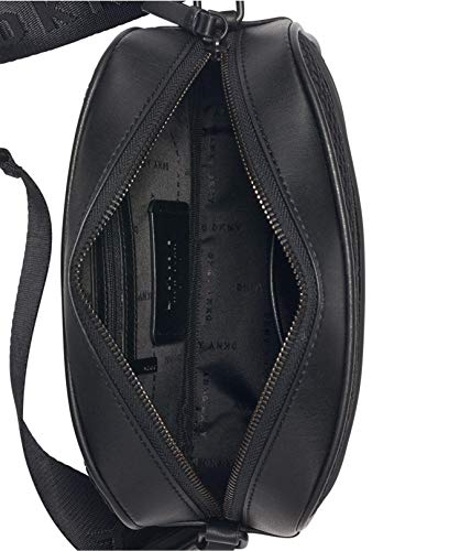 DKNY Women's Ebony Logo Mesh Camera Crossbody Handbag Black