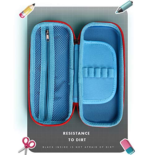 Dlovey Estuche Rectangular para lápices para niñas y Adolescentes con Estampado de Dibujos Animados, Soporte estacionario para la Escuela o los Viajes,Rosado